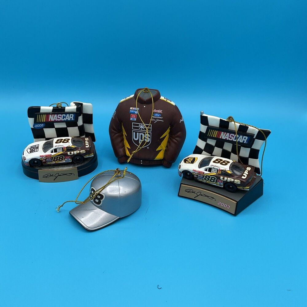 Lot Of Dale Jarrett Christmas NASCAR #88 Ornament UPS  2003 Collectible Set of 4